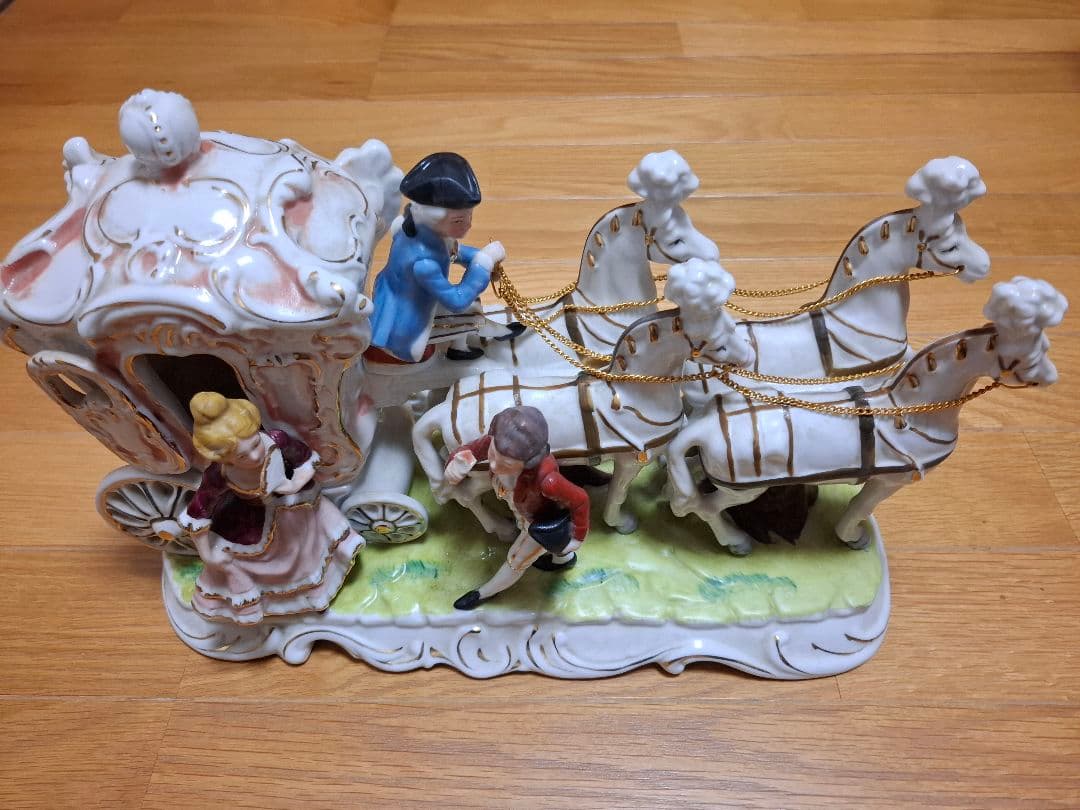 KATO KOGEI 馬車 陶器 置物 HandPainted(プレゼントあり)