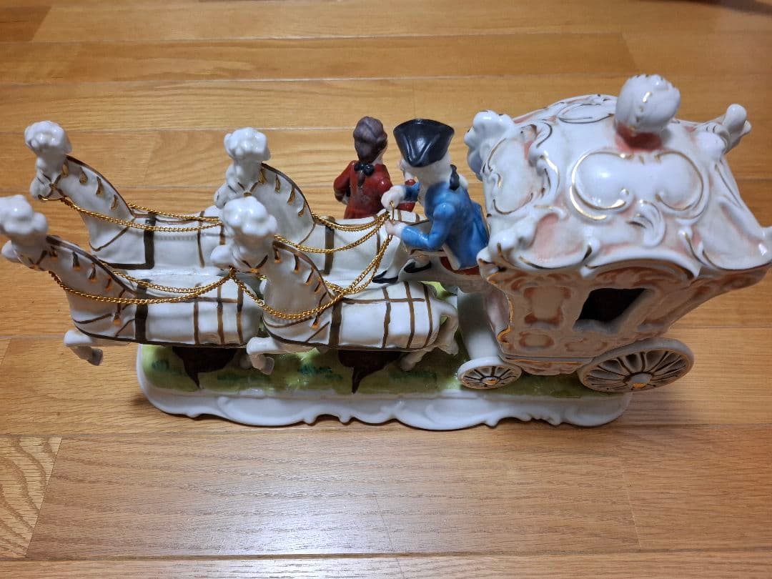 KATO KOGEI 馬車 陶器 置物 HandPainted(プレゼントあり)