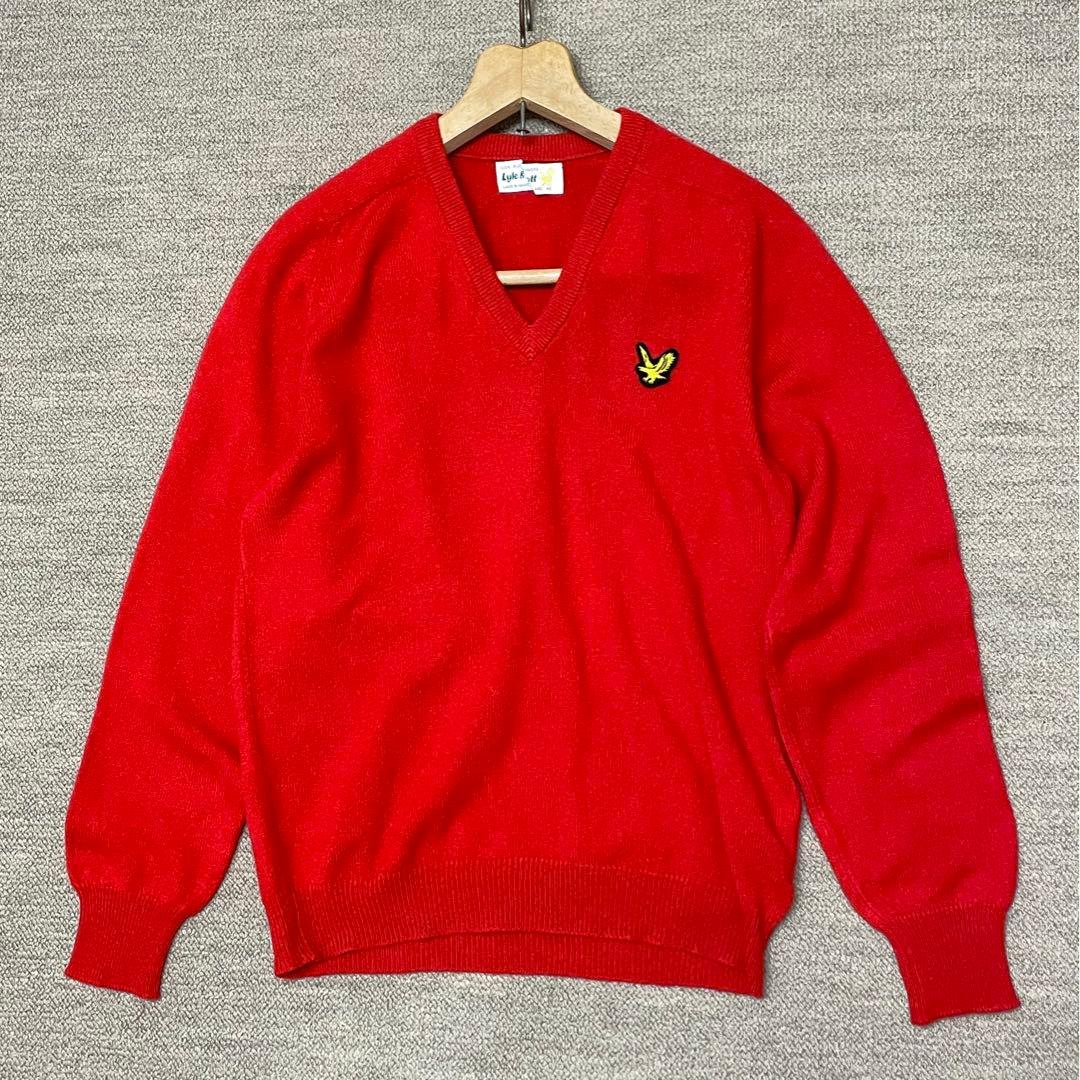 英国製 Lyle&Scott カシミヤ Vネック ニット セーター 42 L位