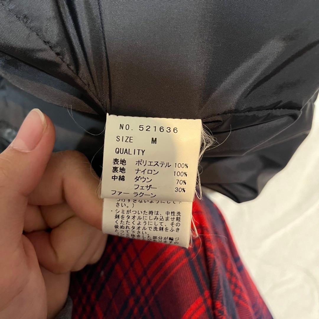 ファー付き黒ダウンベスト Mサイズ