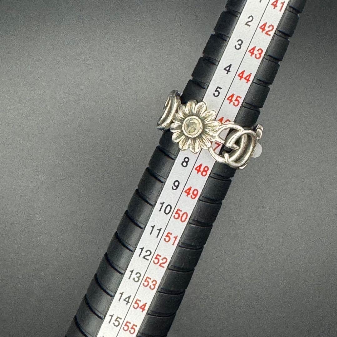 GUCCI フラワー ダブルG マザー・オブ・パール リング 指輪 sv925