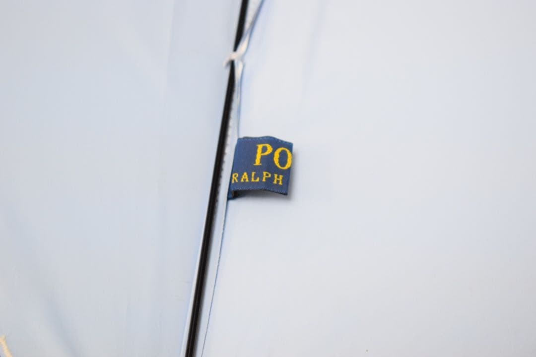 藍POLO RALPH LAUREN 晴雨兼用　長傘 ストライプ水色　軽量