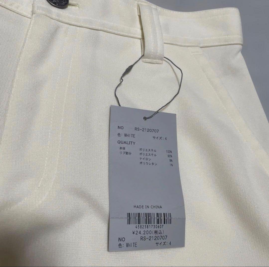新品タグ付 ラッセルノ Russeluno ゴルフ ハーフパンツ ホワイト 4