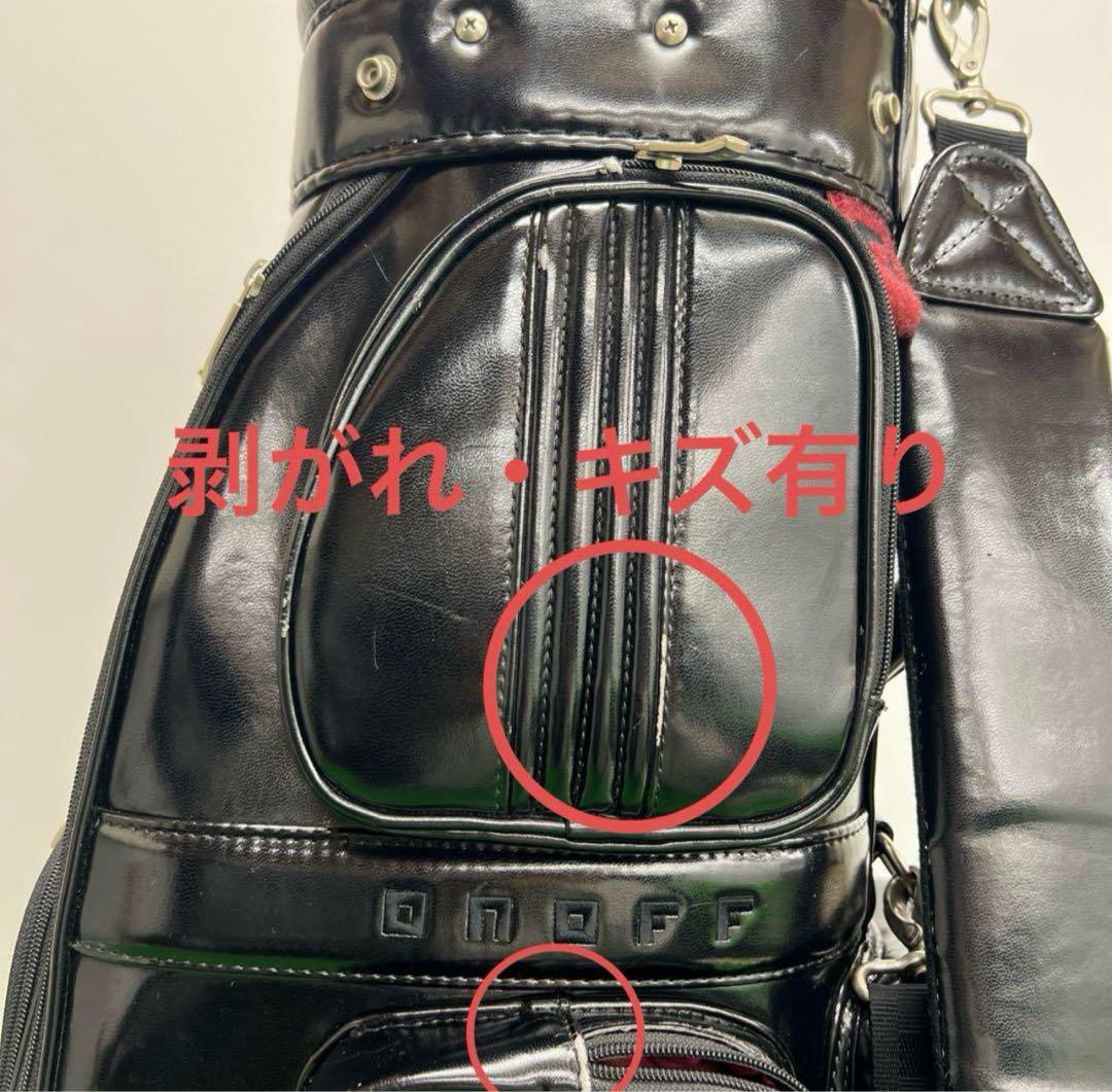 ONOFF キャディバッグ　エナメル　ブラック9インチ
