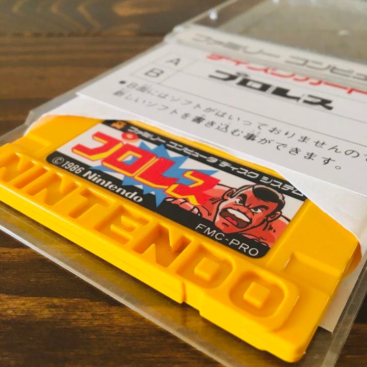 ディスクシステム用ディスクカード プロレス レトロゲーム ファミリーコンピュータ