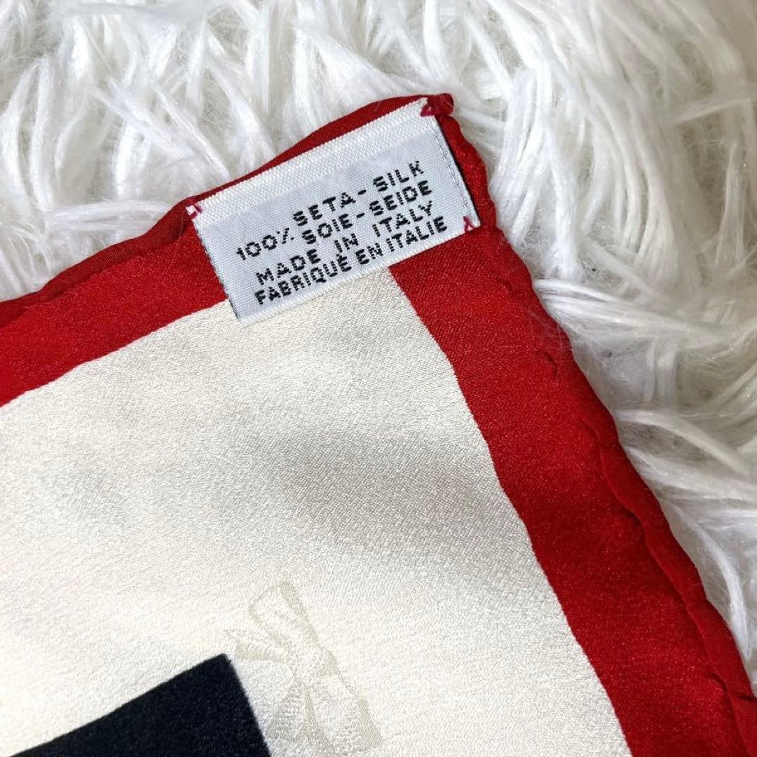 【美品✨】シャネル CHANEL リボン 大判スカーフ シルク100% ブラック