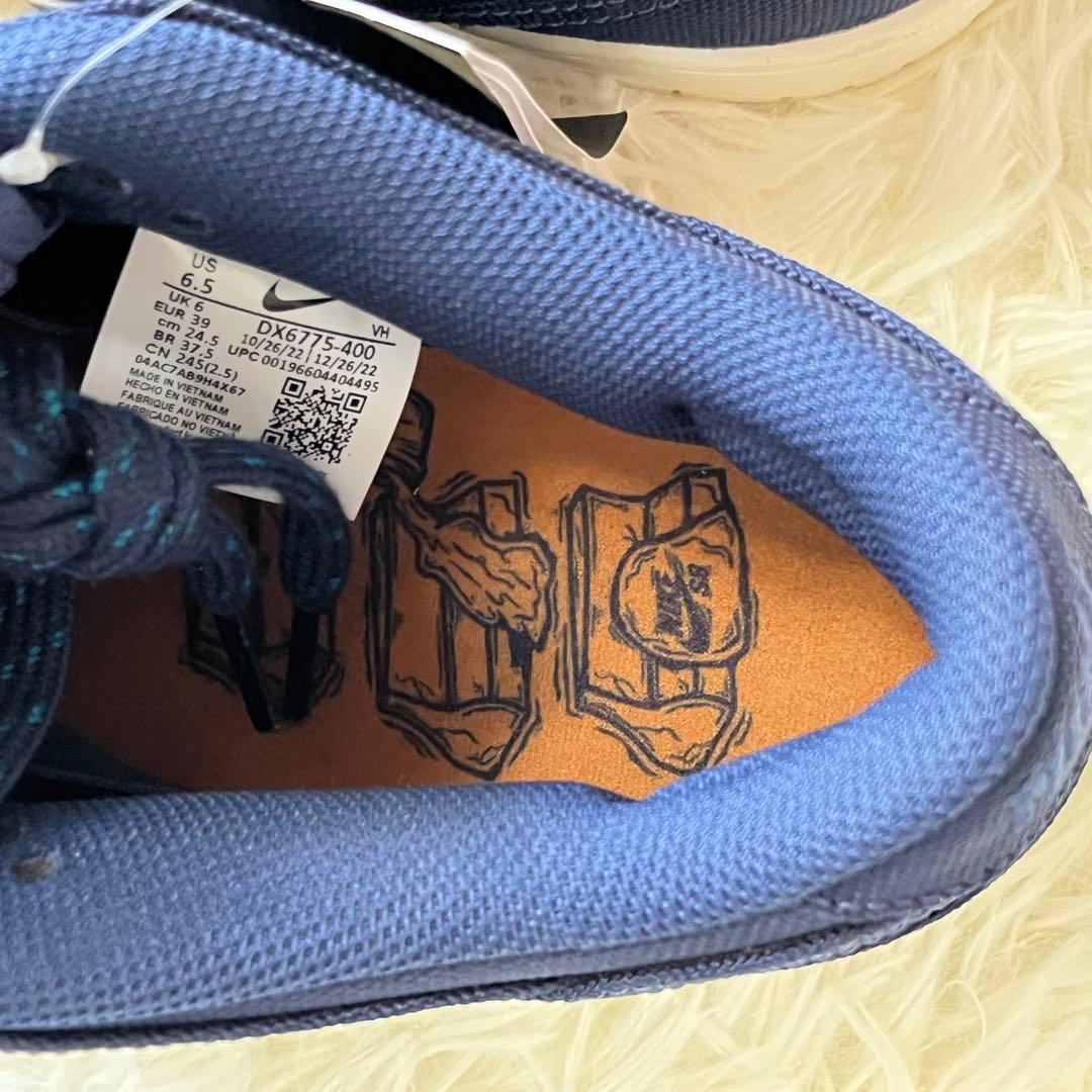 タグ付き美品/ Nike DUNK LOW PRO ネイビー/ブラウン 24.5
