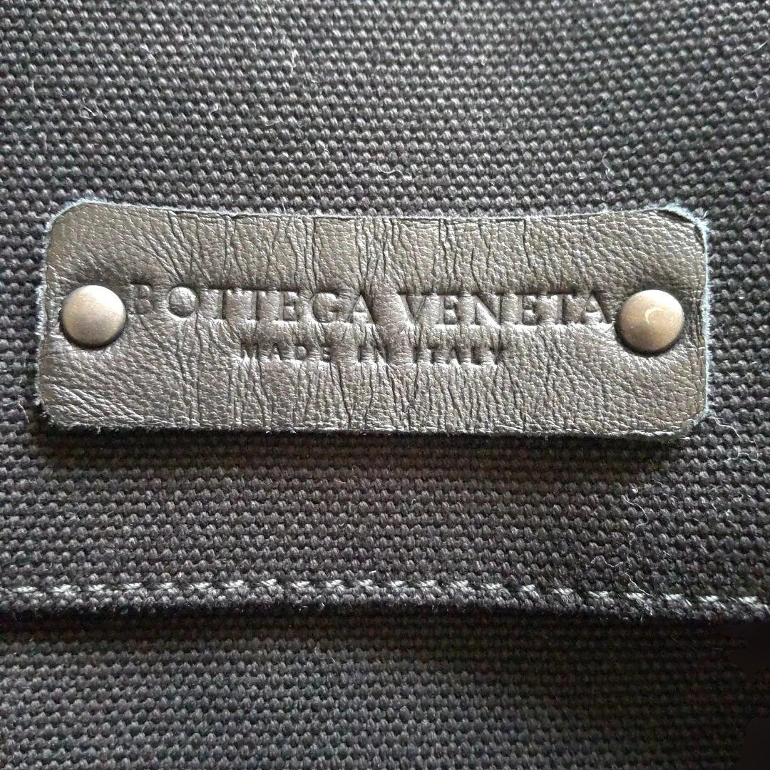 BOTTEGA　BENETA 黒のキャンバスレザートートバッグ