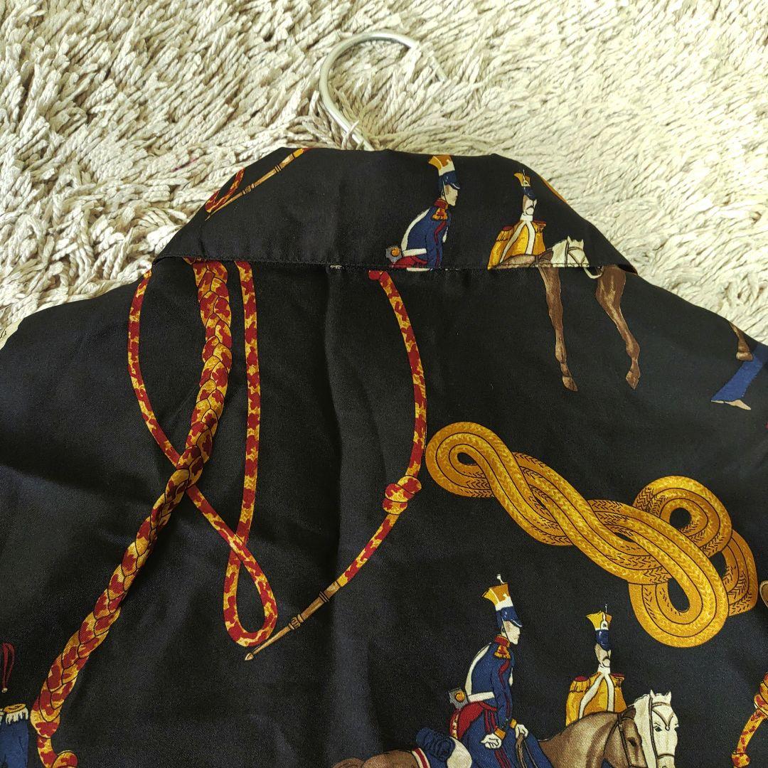 【美品】ETRO　エトロ　シルク　絹　42 XLサイズ　長袖シャツ　貴婦人　比翼