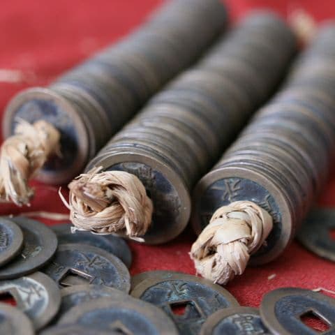 M4R 古銭 寛永通宝 文銭と思われます 寛永通寳 約300枚 縄差し
