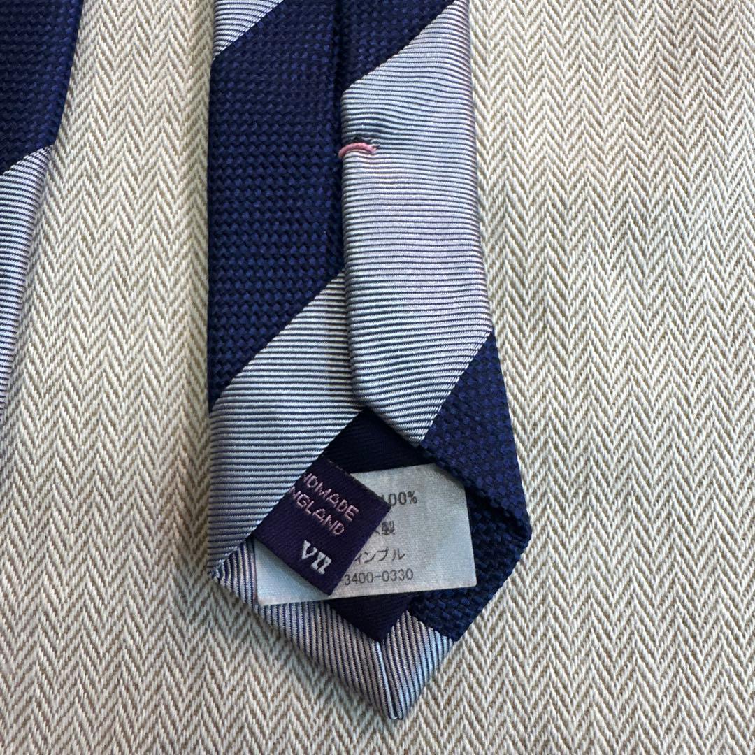 24AW Seaward & Stearn × BEAMS Fストライプネクタイ