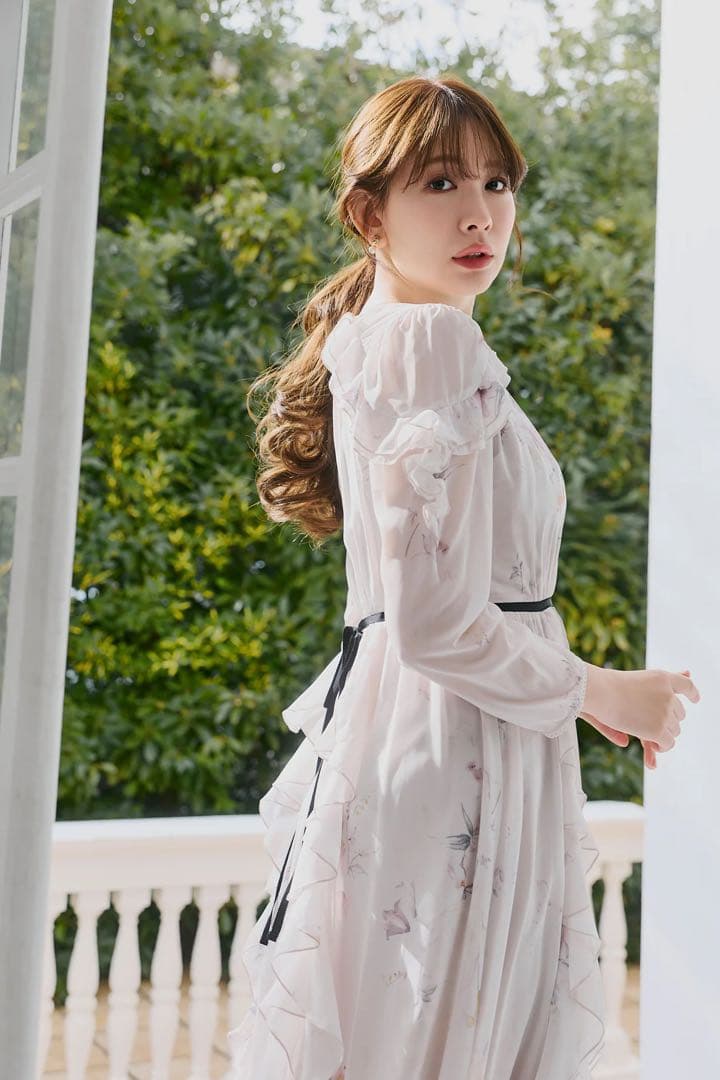 ワンピース Isette Floral Chiffon Dress light petale