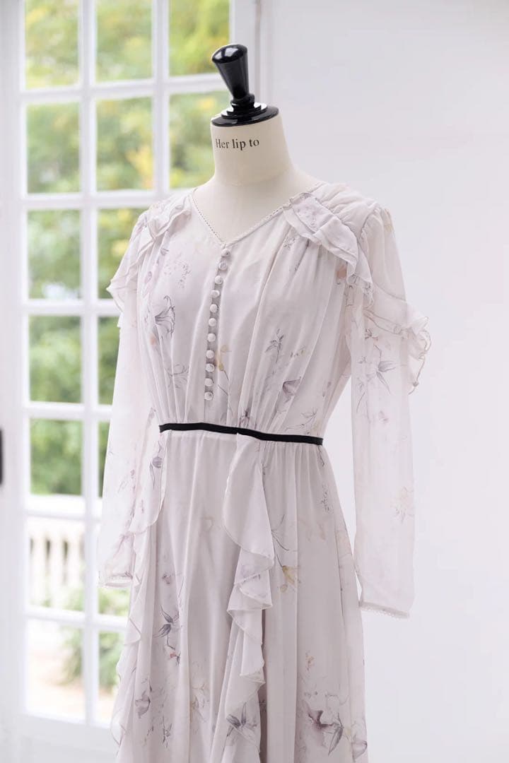 ワンピース Isette Floral Chiffon Dress light petale