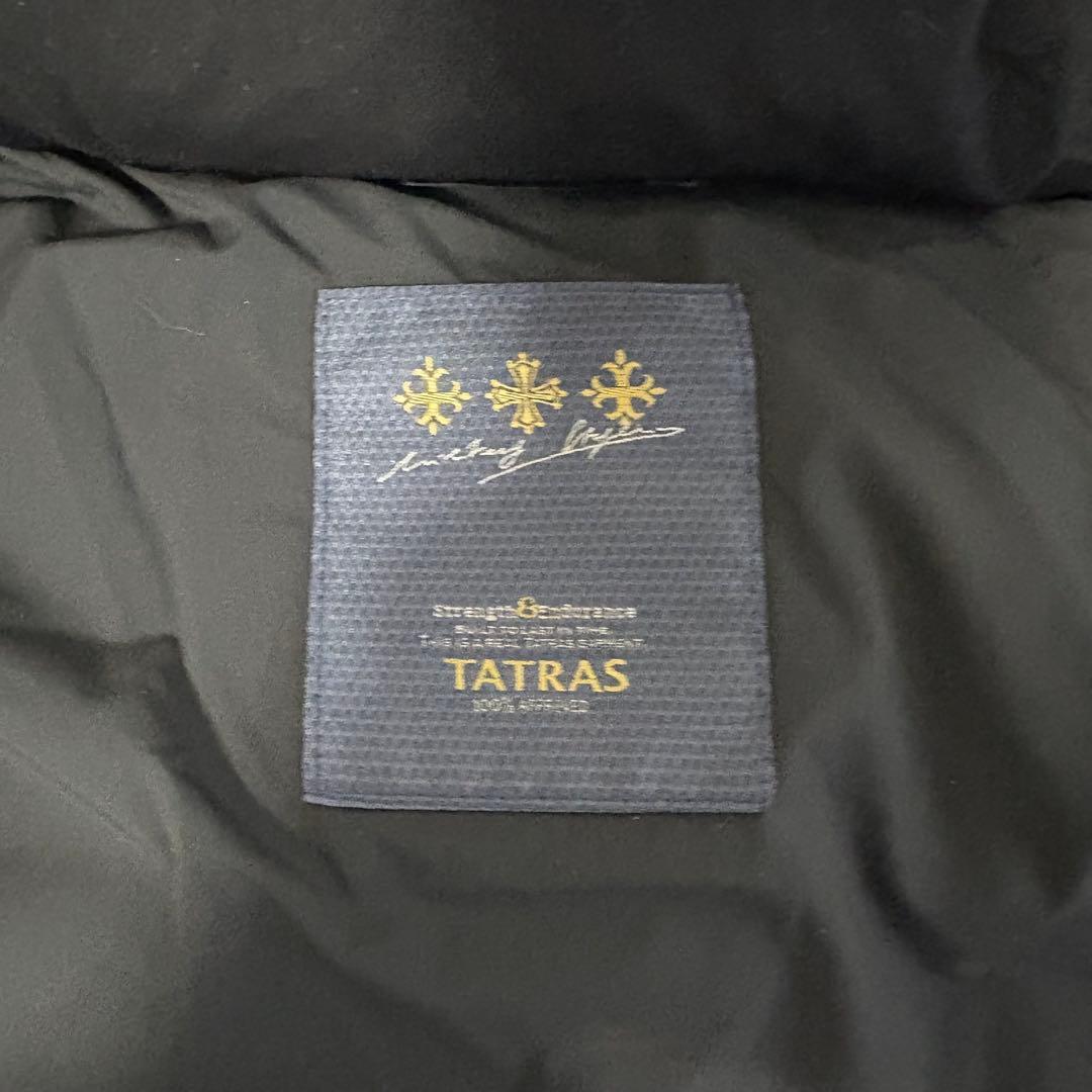 【TATRAS】タトラス フード付き ブラック ダウンベスト サイズ03