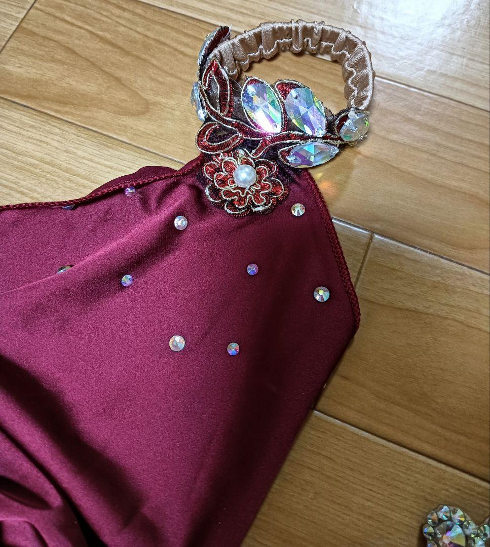ベリーダンス♡レッド オリエンタル衣装 ＆レッスン着＆アクセサリー