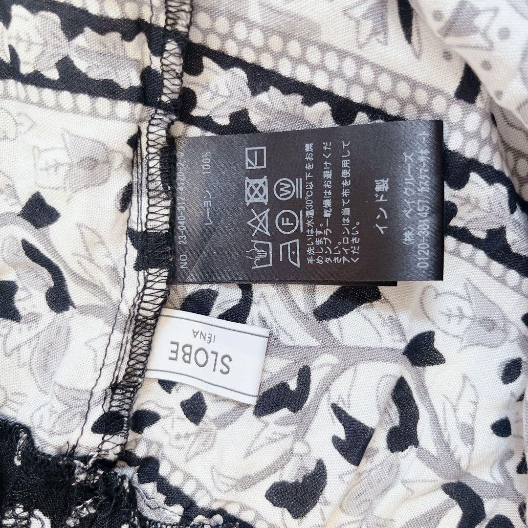 【美品】【完売品】SLOBE IENA インドパネルパターンワンピース　黒M