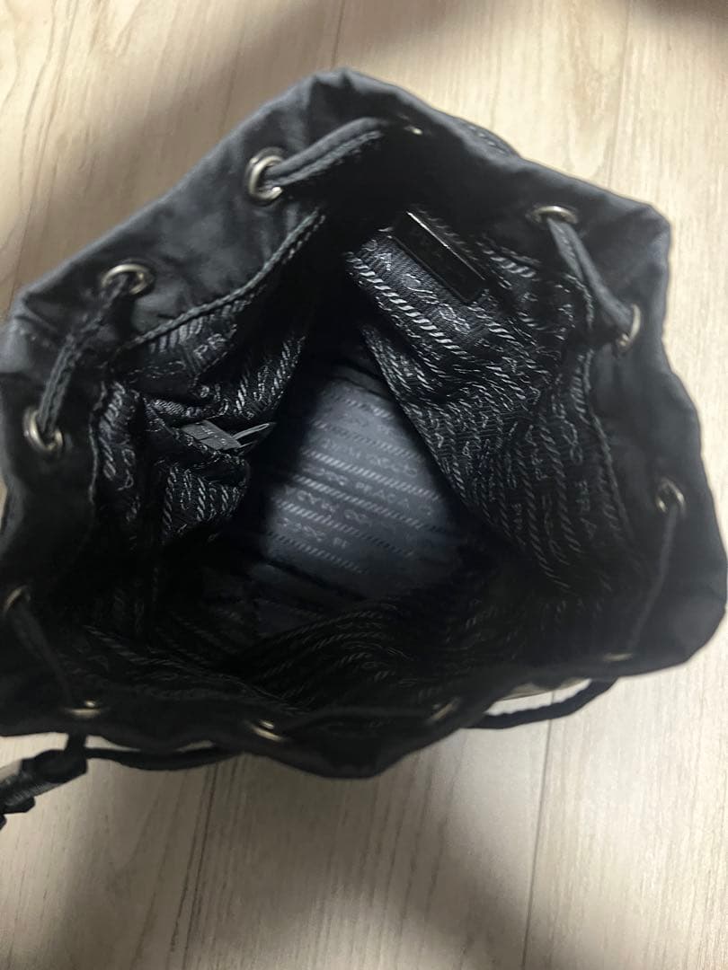 PRADA ブラック バケットバッグ　巾着