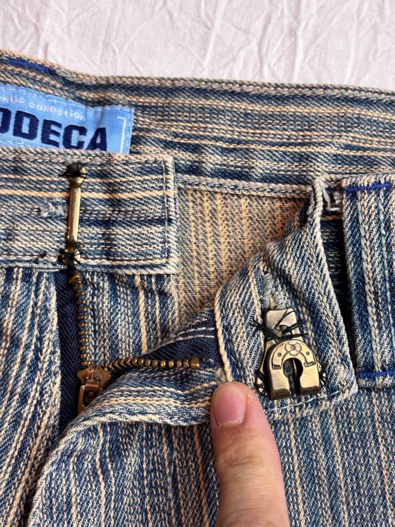 極太90s 希少DODECA スーパーワイドバギースラブデニム38 Y2K B系