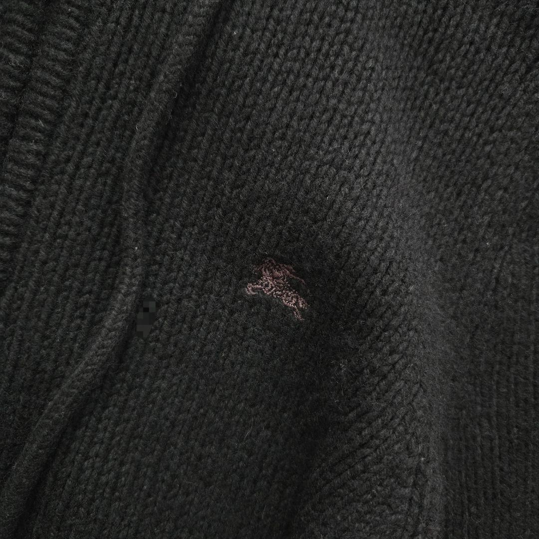 希少 BURBERRY BLUE LABEL ニット素材 ジップアップパーカー