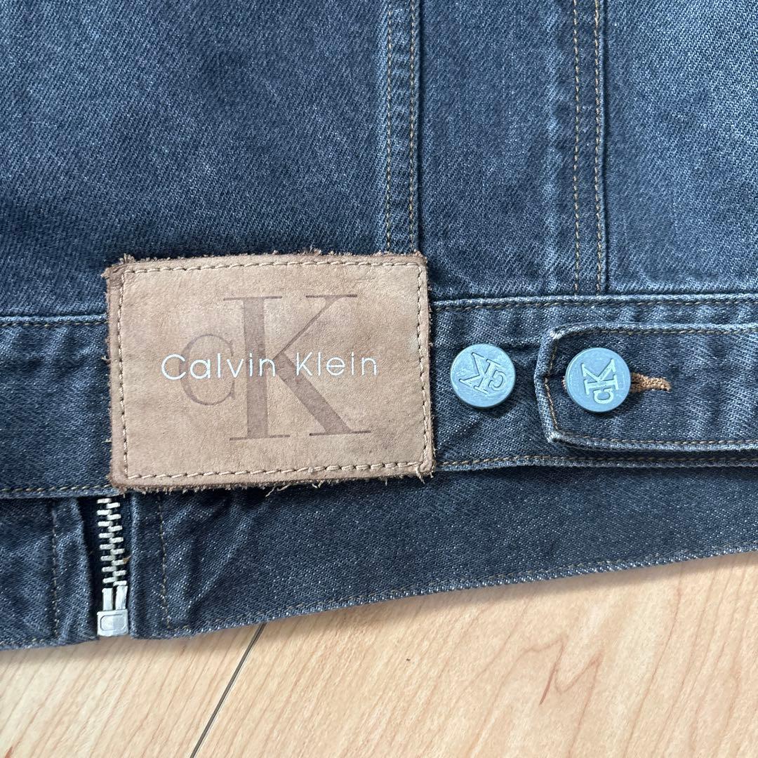 90s CK Jeans カルバンクラインジーンズ　ブラックデニムジャケット