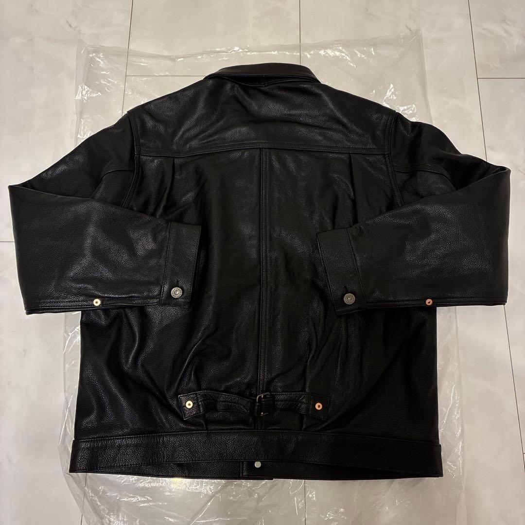 新品）牛革/黒/T-BACK/1stタイプ/トラッカー型