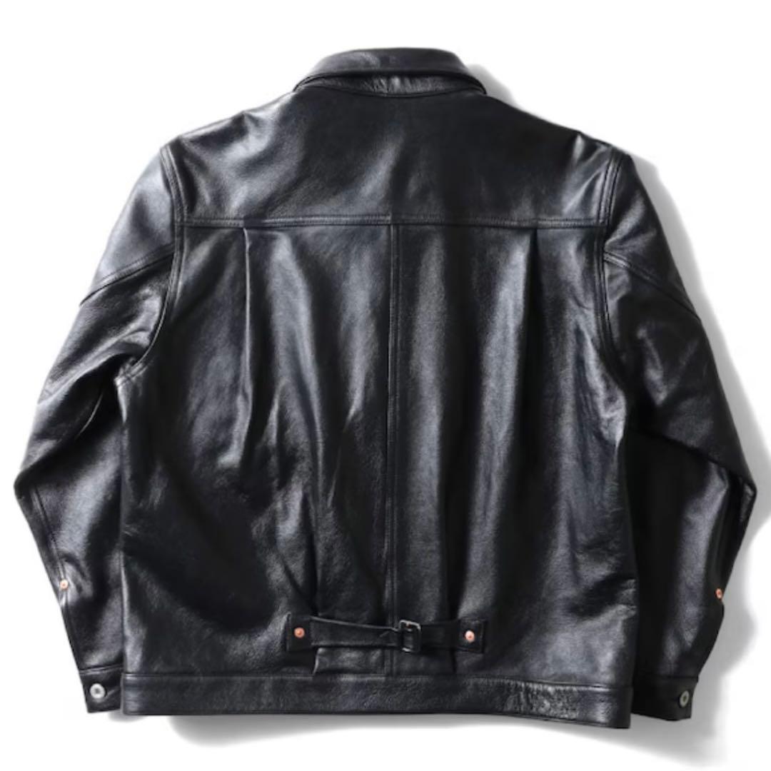 新品）牛革/黒/T-BACK/1stタイプ/トラッカー型