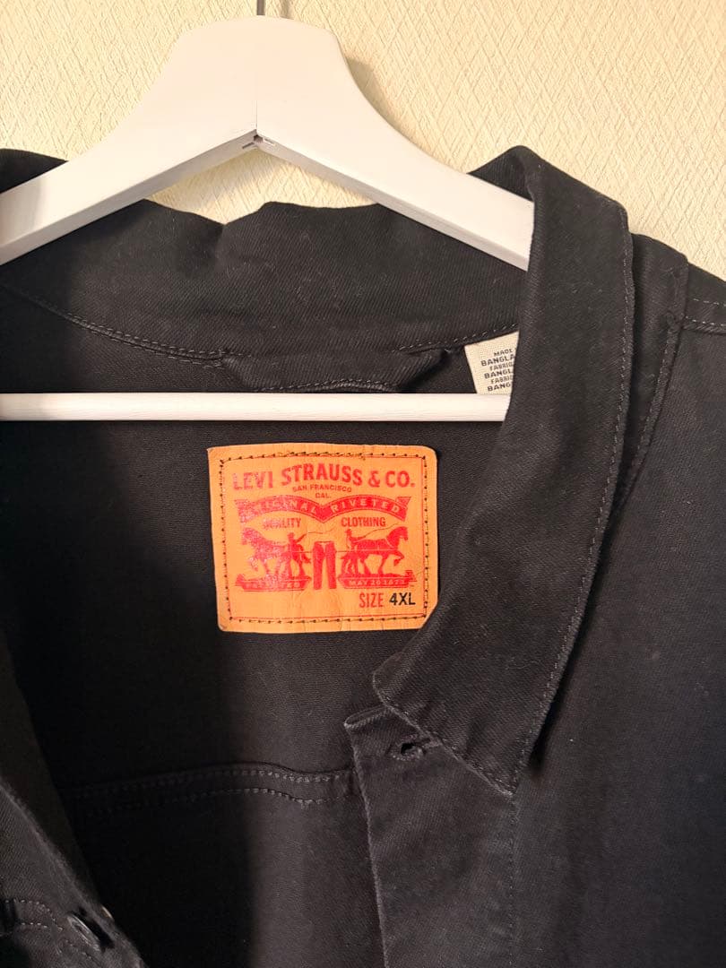 【Levi’s】ブラック デニムジャケット 4XL ビッグサイズ