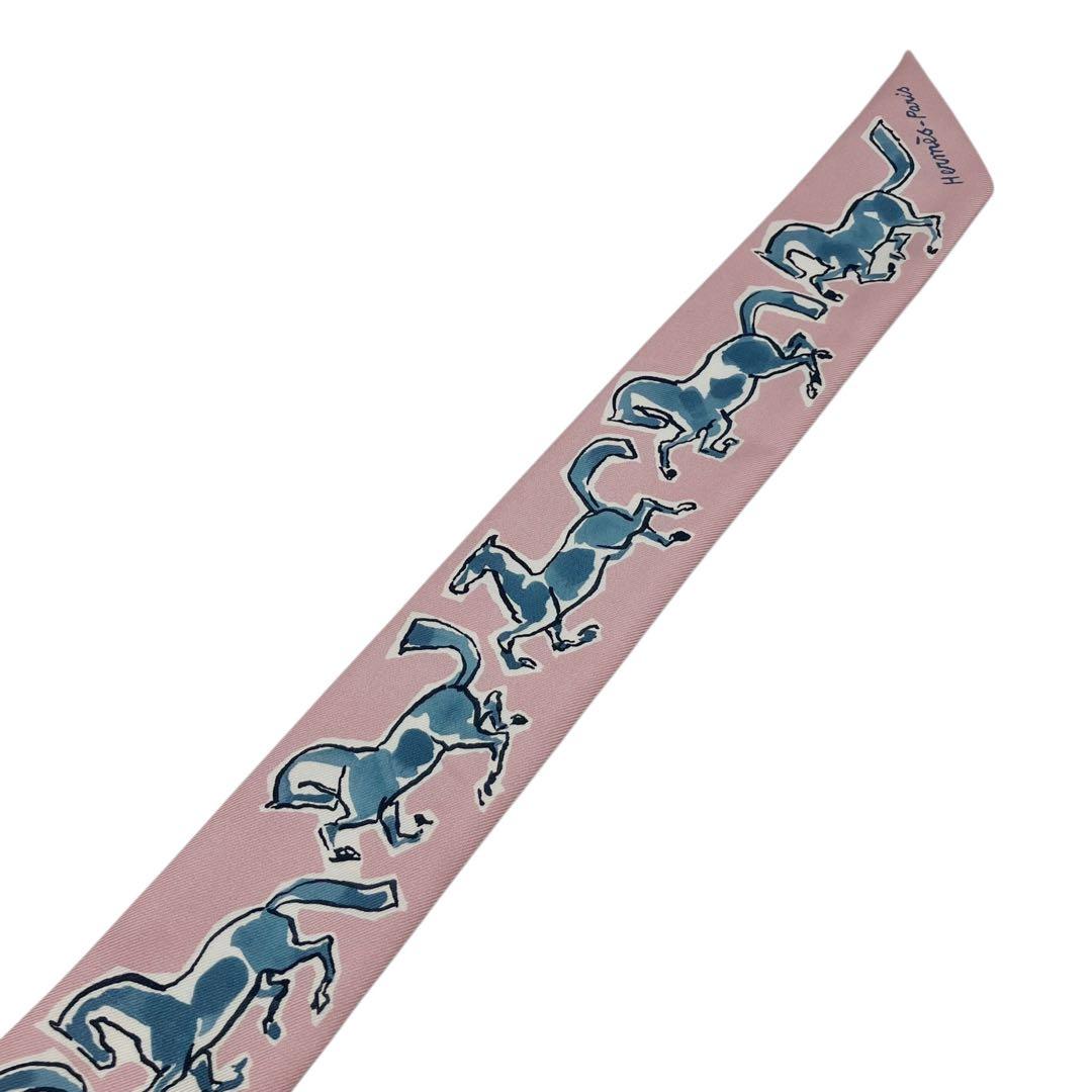 ⭐️美品⭐️ エルメス ツイリー 自由の馬 スカーフ ピンク シルク