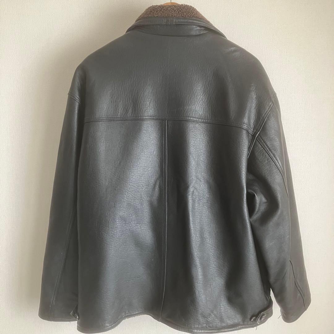 WeatherPROOF　本革　レザー　ジャケット　ボア付き　ブラック　XXL