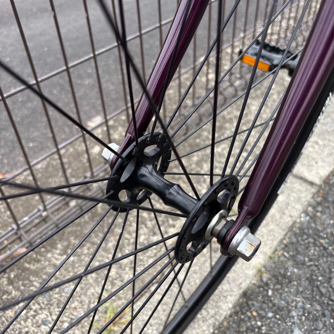 FUJI FEATHER クロモリ ピスト 54 ディープパープル
