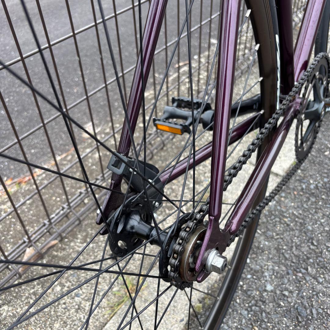 FUJI FEATHER クロモリ ピスト 54 ディープパープル