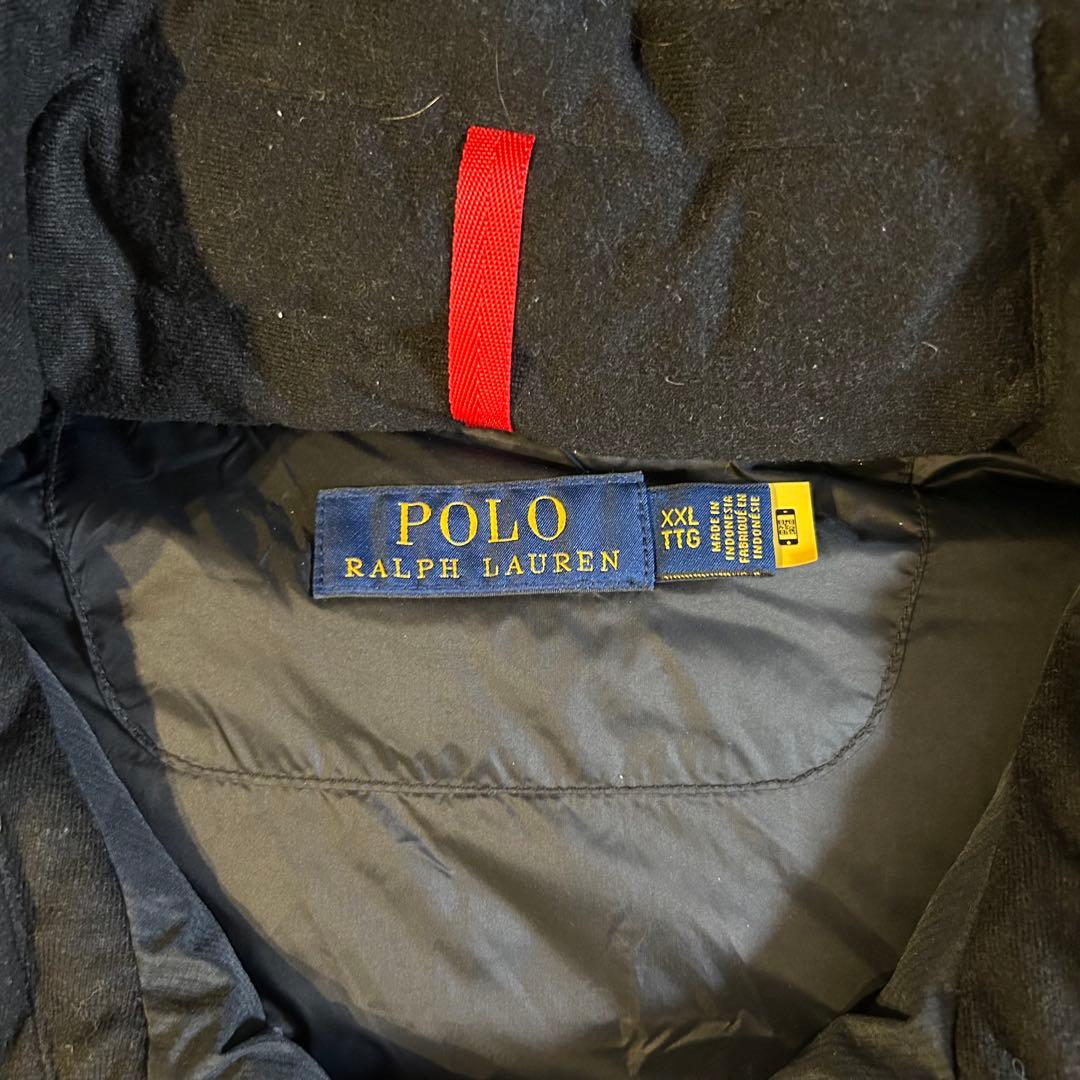 美品 ラルフローレン ダウンベスト ビッグポニー ブラック XXL