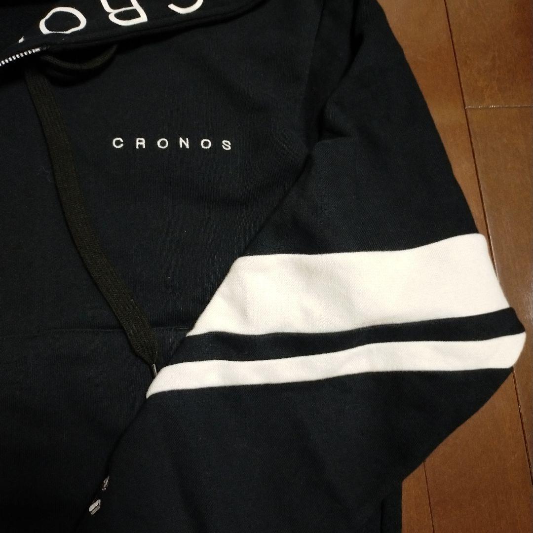 CRONOS ブラック パーカー フルジップ