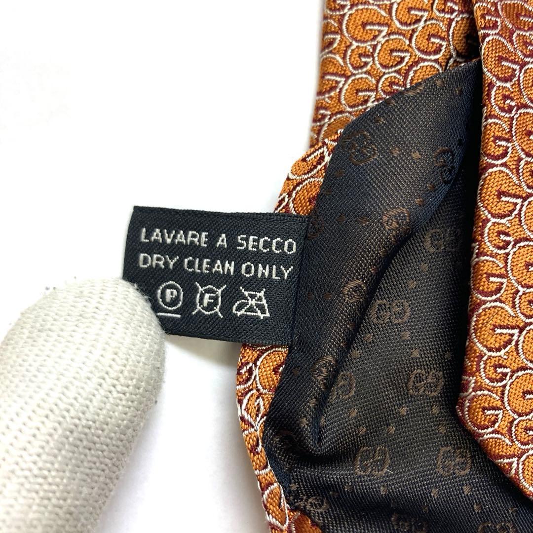 【極美品】GUCCI ネクタイ 綺麗め 超希少品 G ブロンズ 高級 ブランド