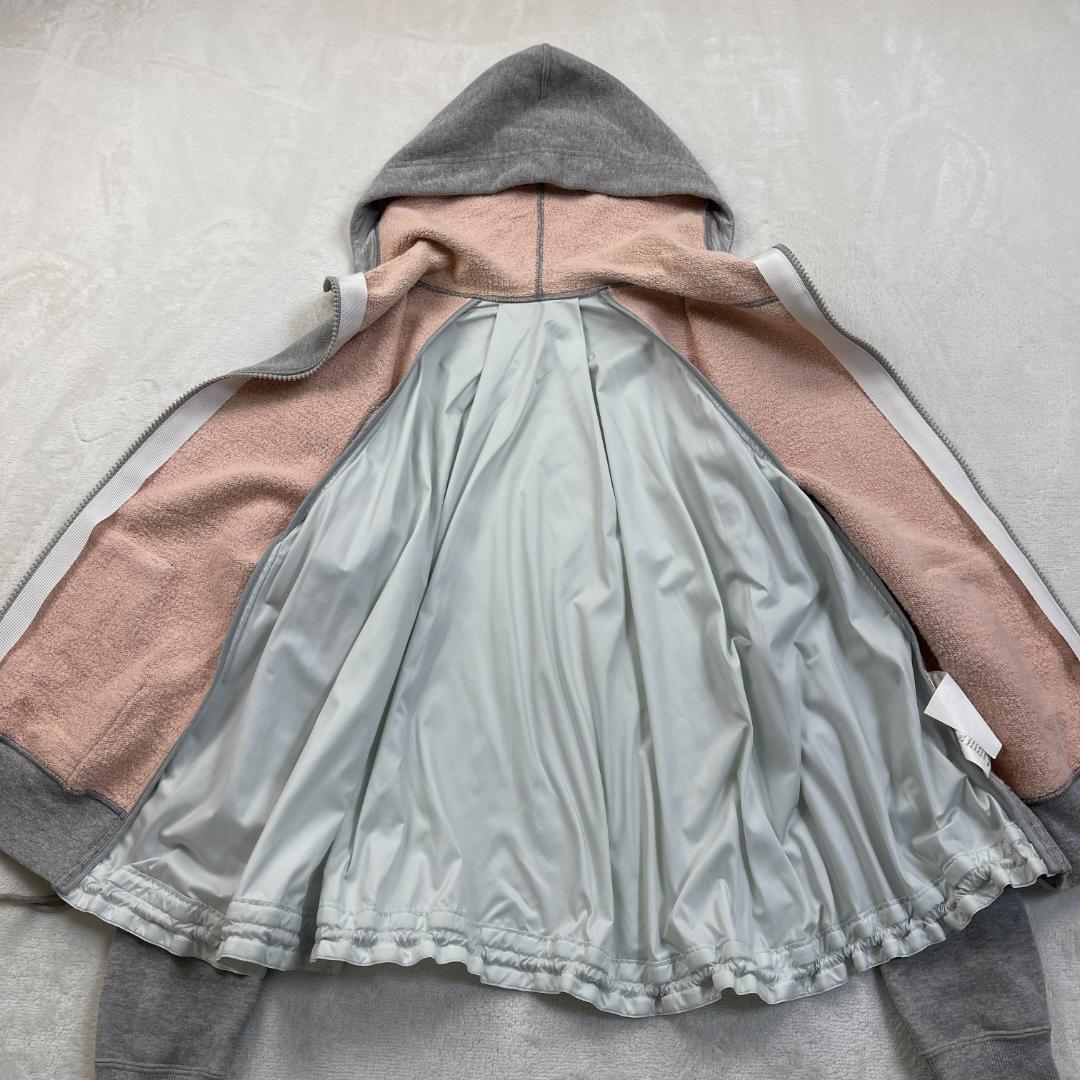 sacai 切り替えデザインジップアップパーカー　フーディー