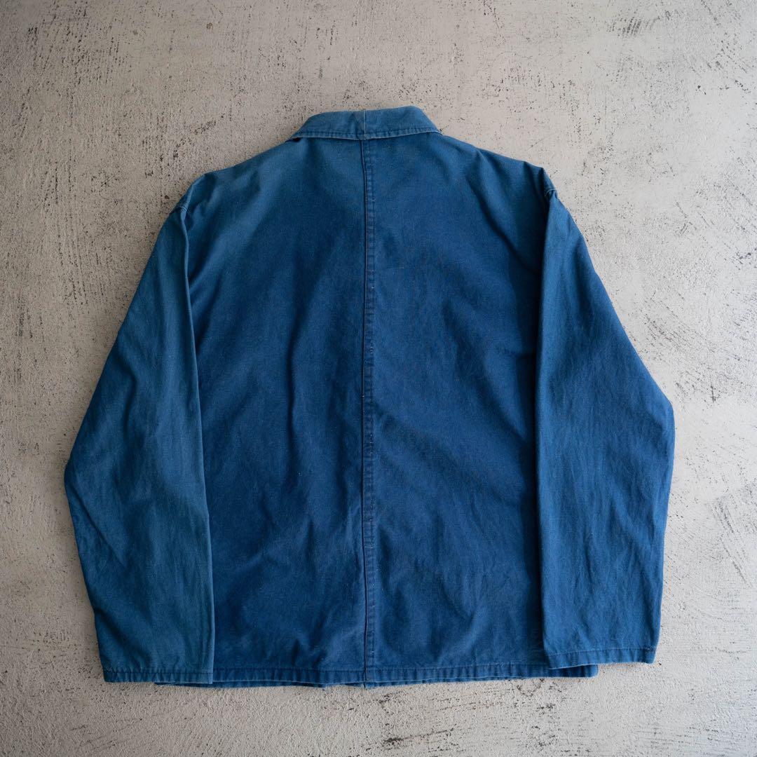 70s vintage フレンチチャイナ ブルー ワークジャケット ユーロ