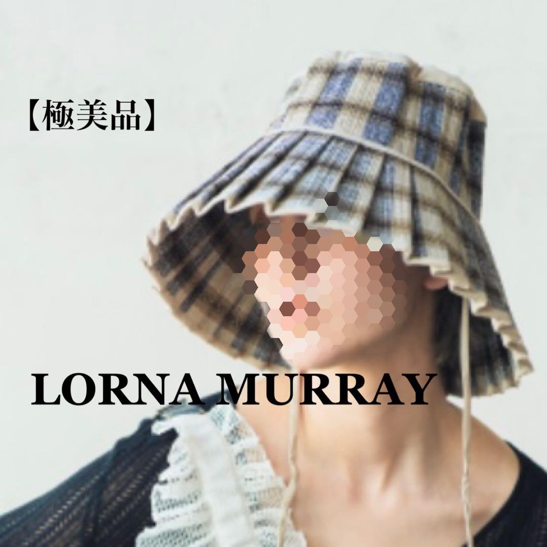 【美品】LORNA MURRAY ローナマーレイ　麦わら帽子　ハンドメイド　L