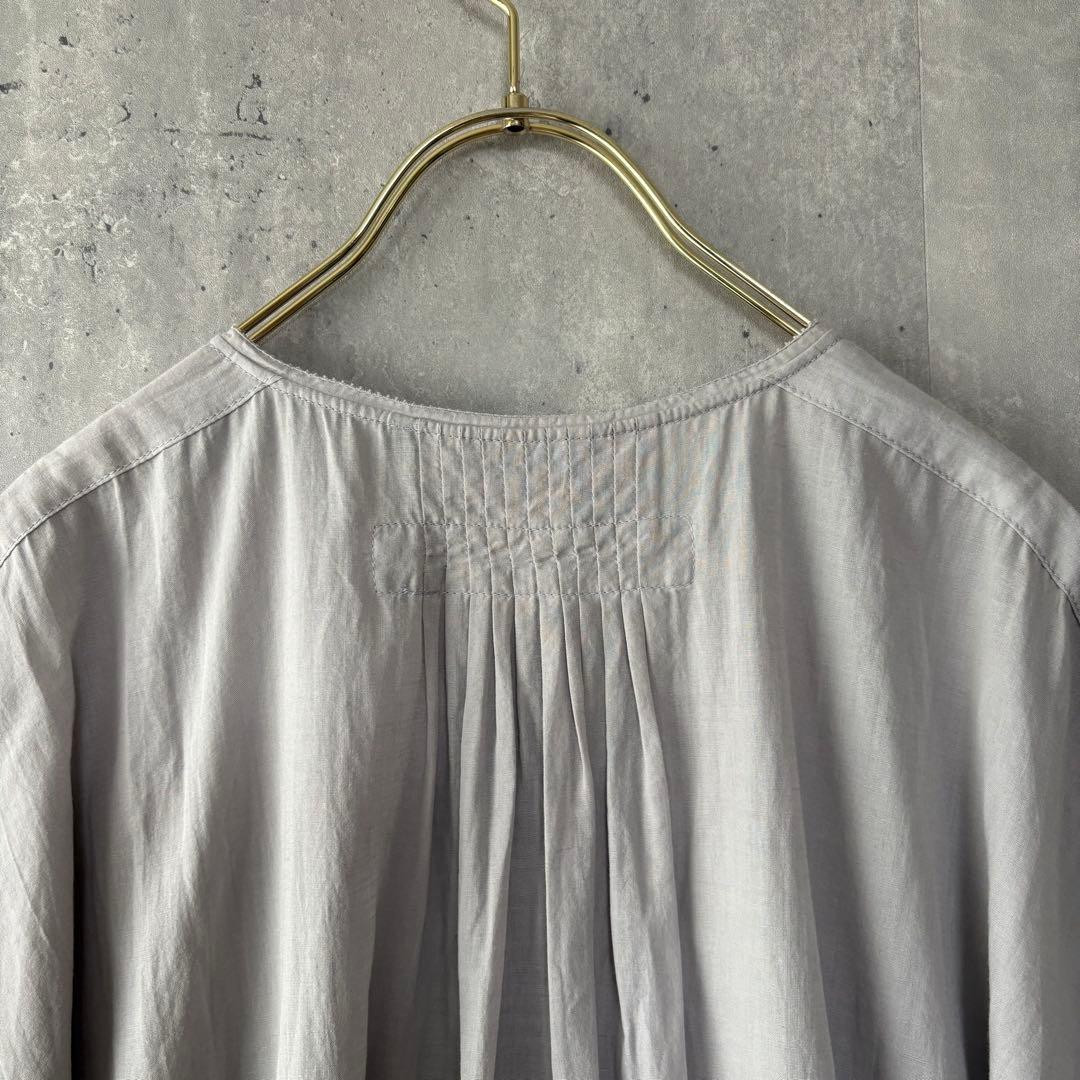 パドカレ pas de calais コットンリネン 刺繍 ギャザー ワンピース