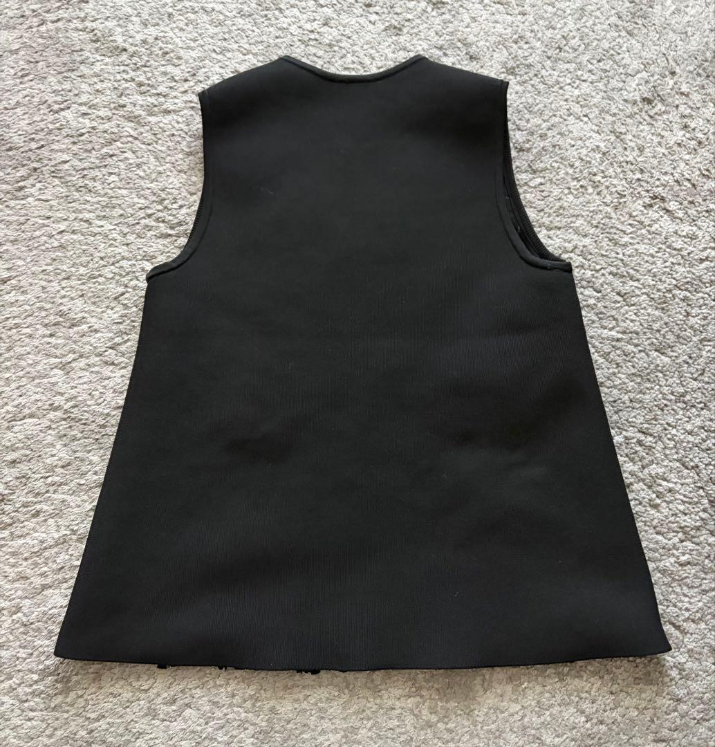 UNITEDARROWS フラワーチュールニットベスト黒ユナイテッドアローズ