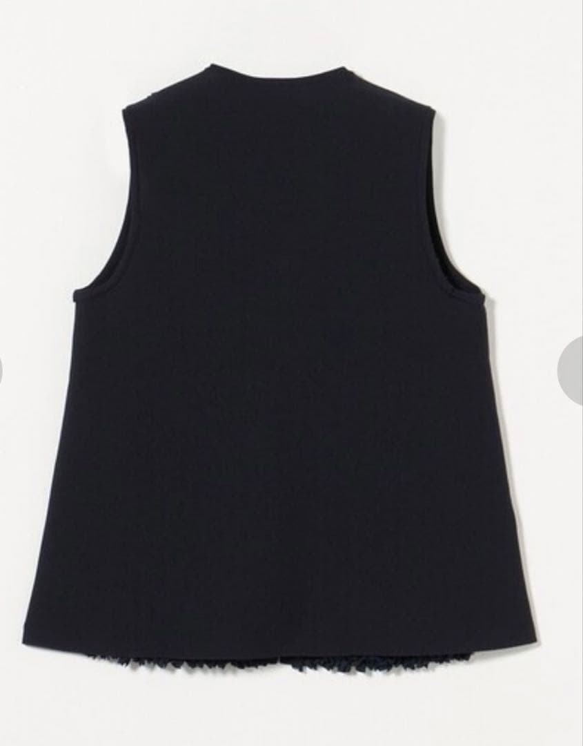 UNITEDARROWS フラワーチュールニットベスト黒ユナイテッドアローズ