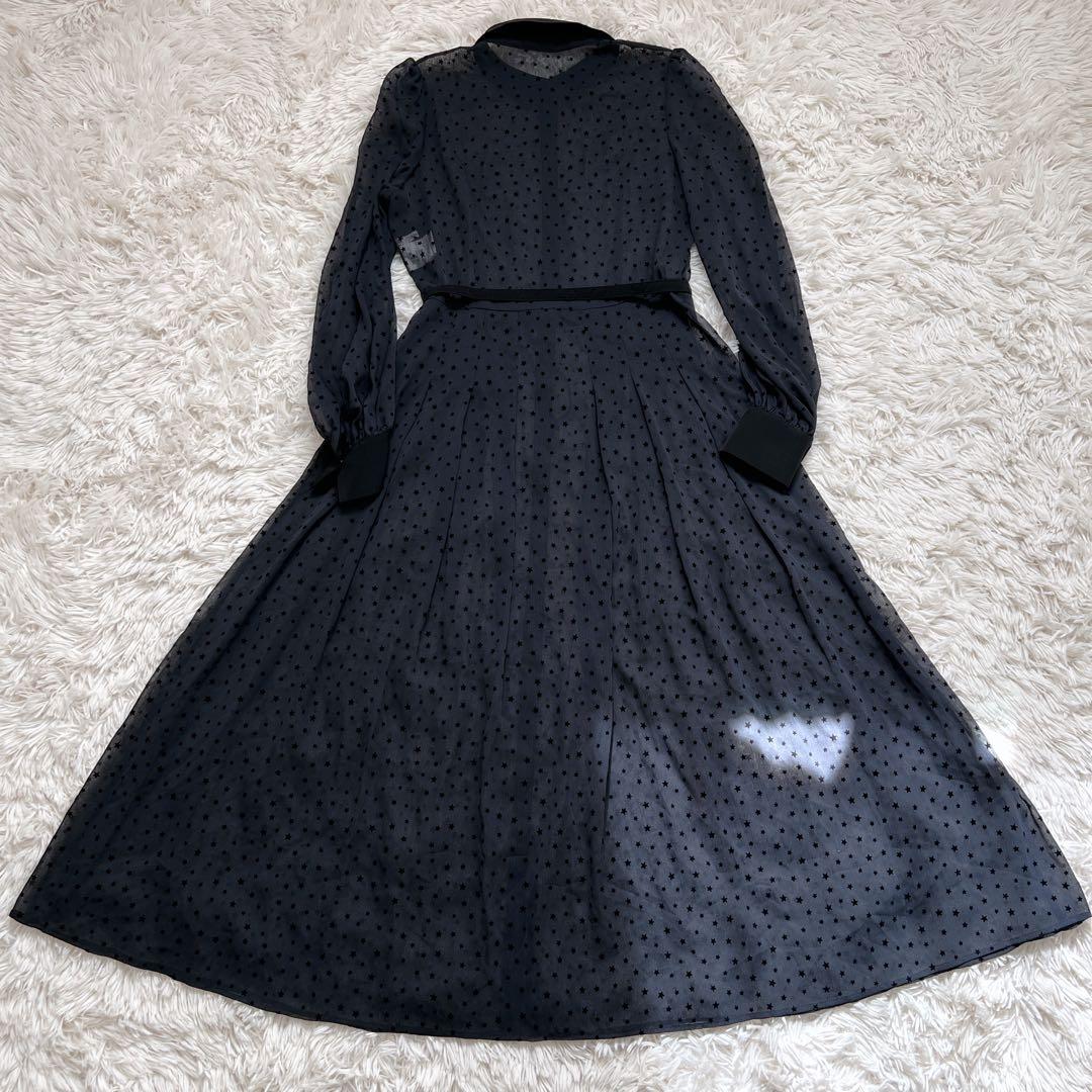 【水卜アナ着用】ANAYI フロッキーシャツワンピース　アナイ　38 マキシ丈