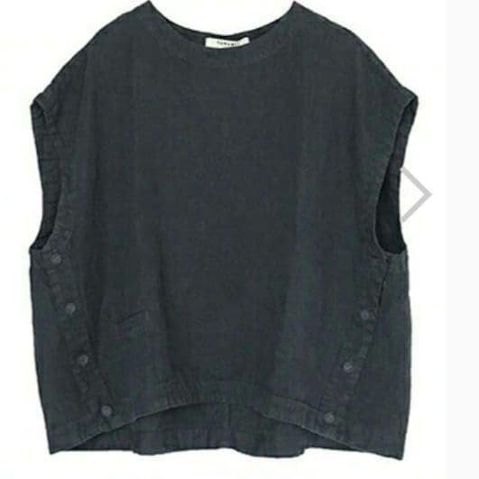 tumugu ツム グ ソリトリネンビ ッグベスト DARK NAVY