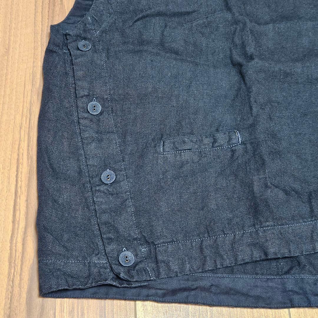 tumugu ツム グ ソリトリネンビ ッグベスト DARK NAVY