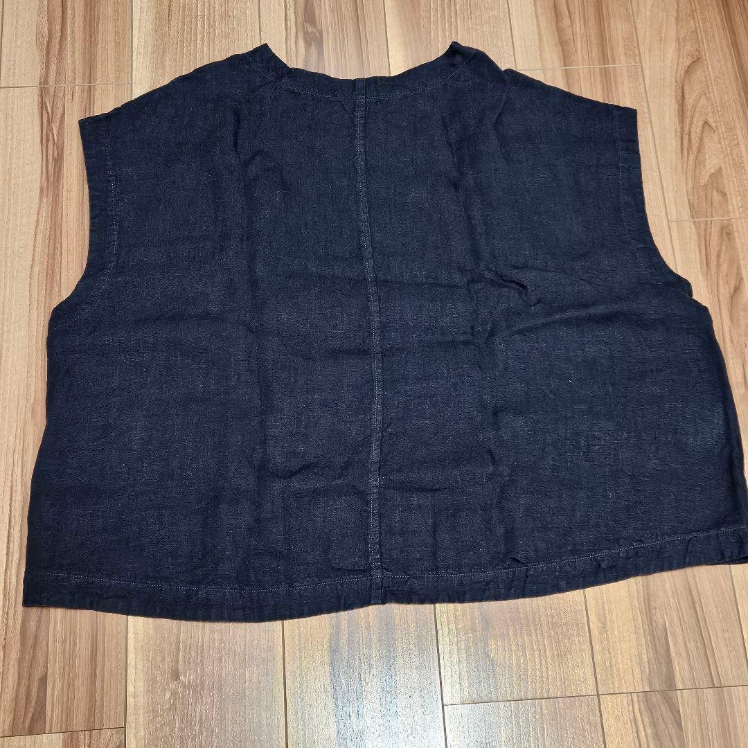 tumugu ツム グ ソリトリネンビ ッグベスト DARK NAVY