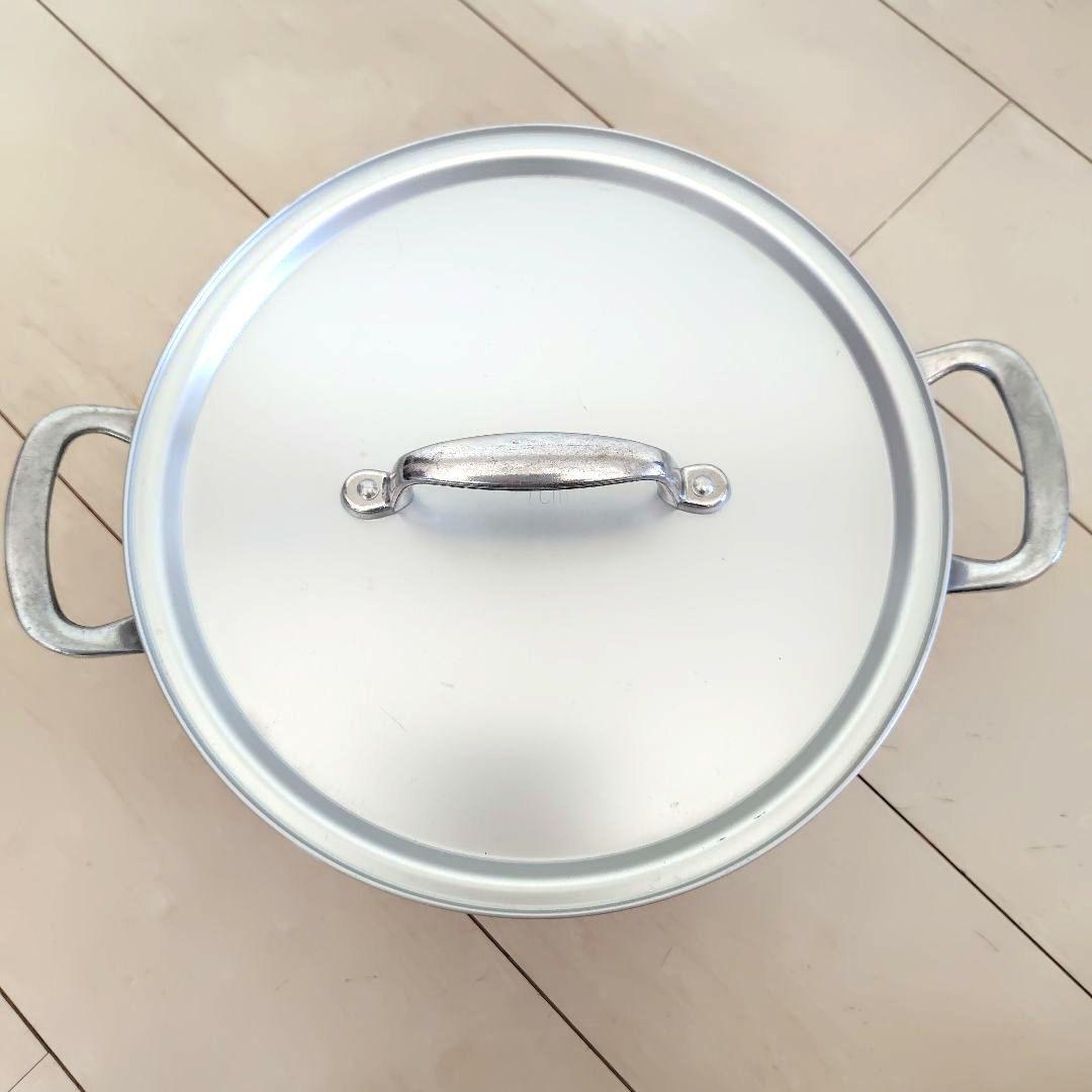アルミ製 両手鍋(27cm)とお玉のセット 業務用