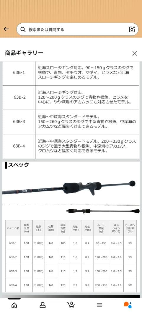 (へっ)【DAIWA ブラストSJ 63B-2】