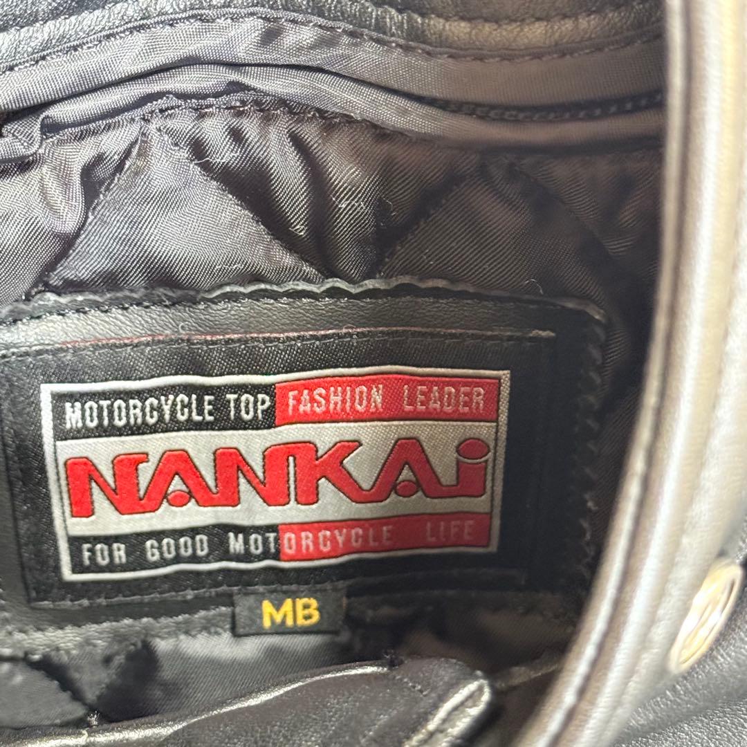 NANKAI レザー シングルライダースジャケット 牛革　ヴィンテージ　MB