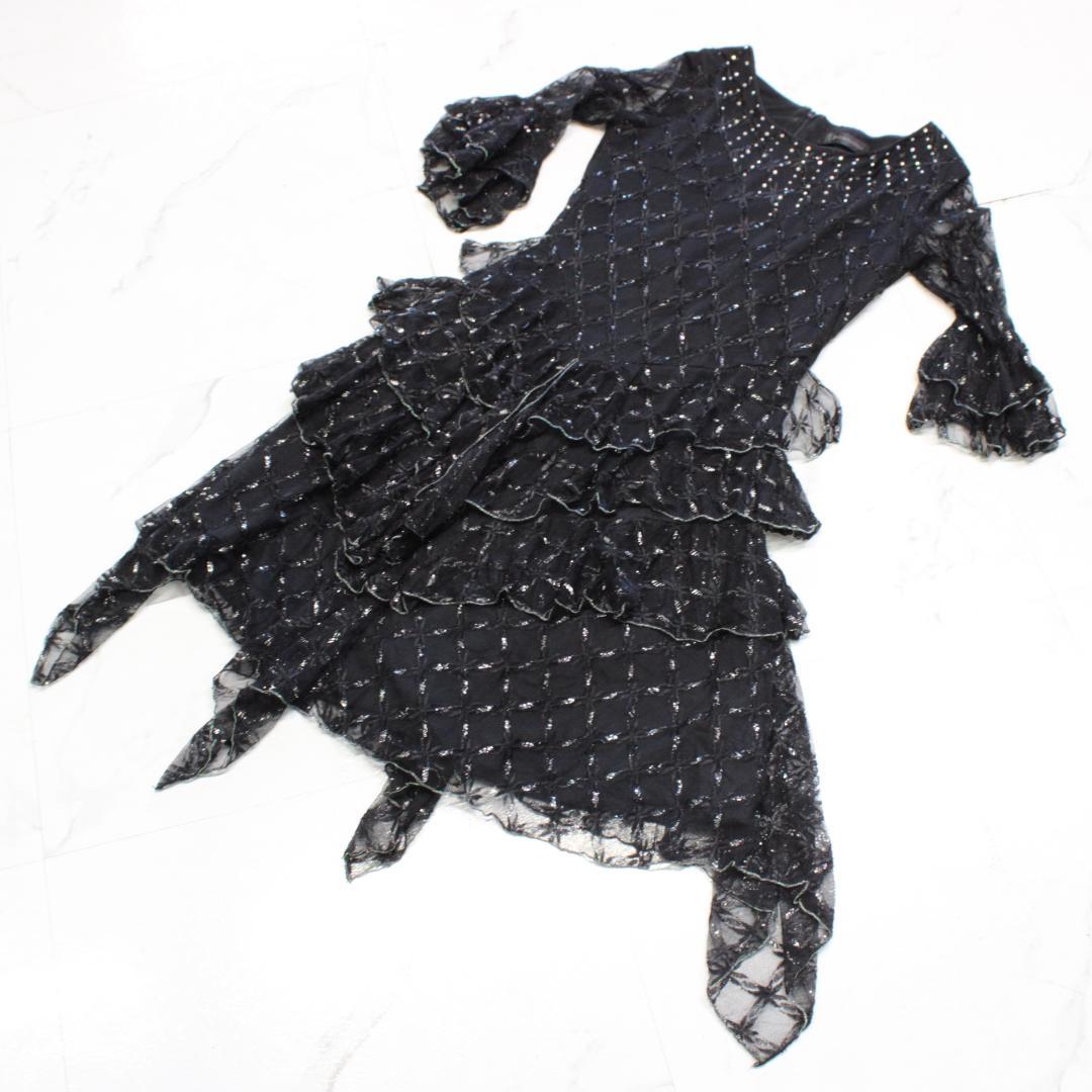【美品 社交ダンス衣装】prima boutique ワンピース ドレス 黒