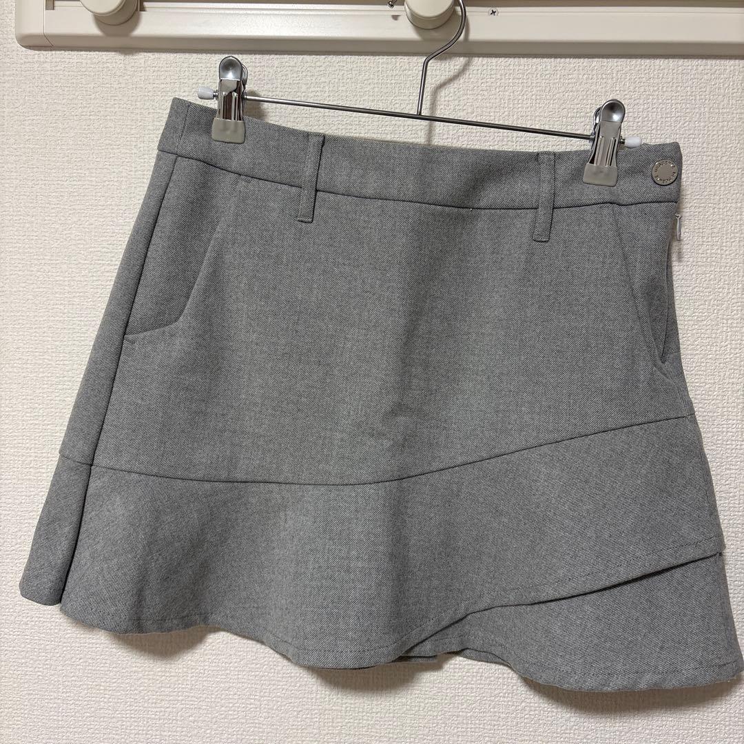 グレー フレアスカート ゴルフ レディース