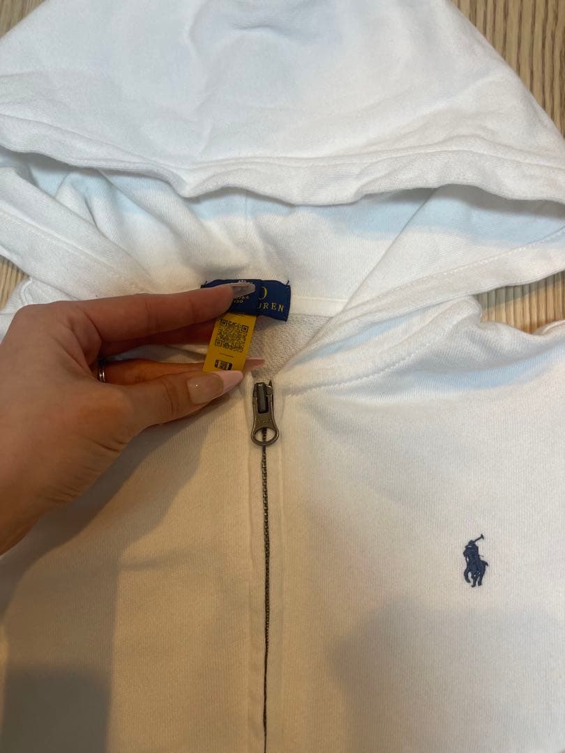 Polo Ralph Lauren ホワイト パーカー XS 春カラー　現行タグ